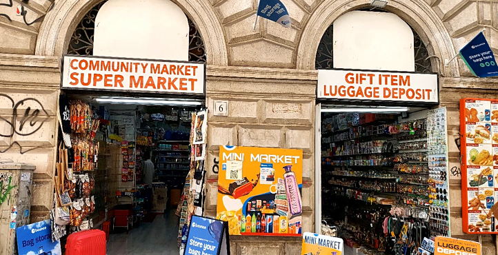 Storefront of Via Daniele Manin