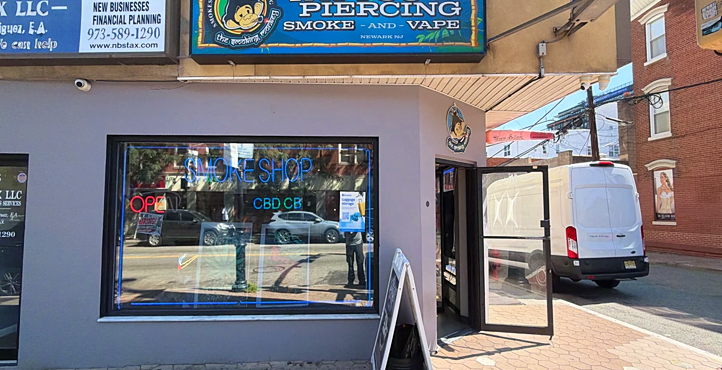 Storefront of Newark Penn Station
