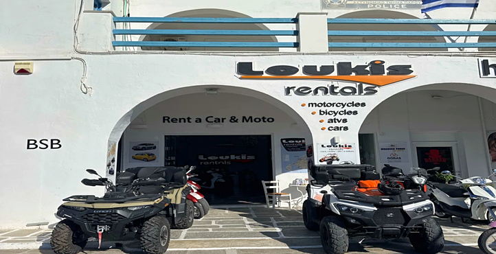 Storefront of Paros Port - Parikia Area