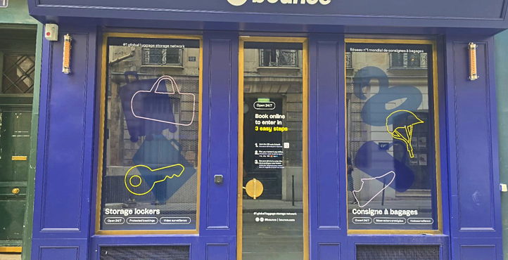 Storefront of Locker Bounce Rivoli