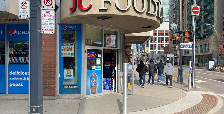 Storefront of Entertainment District Toronto