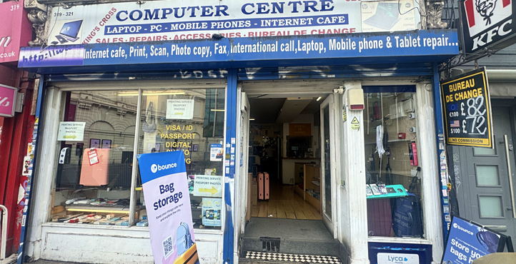 Storefront of King's Cross — Grays Inn Road