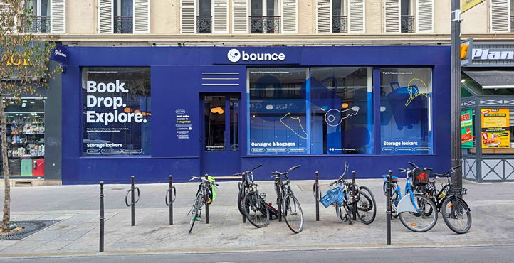 Vitrine de Locker Bounce Gare du Nord